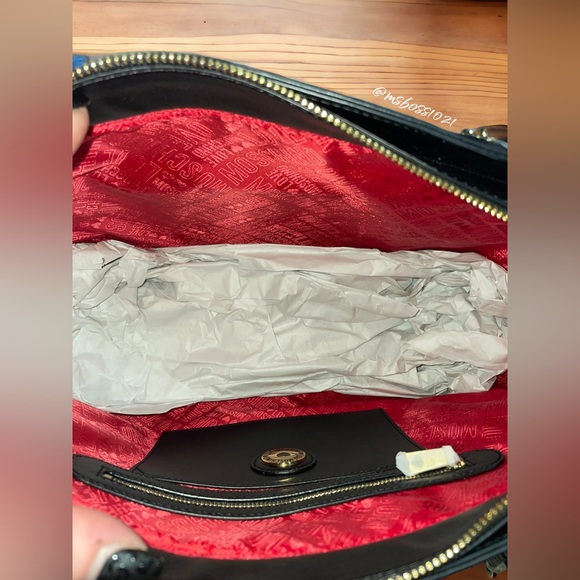 Love Moschino Studded Quilted Leather Shoulder Bag + Wallet in Black/Gold NWT - Picture 9 of 14